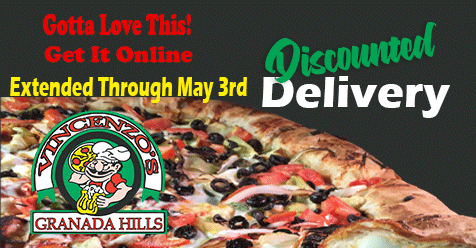 Discounted Delivery Extended | Vincenzo’s Pizza Granada Hills