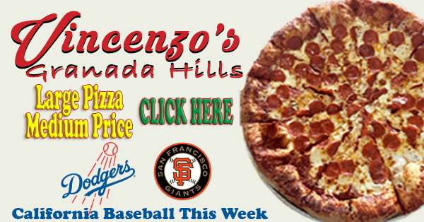 California Baseball Match-Up and Pizza