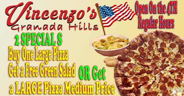 Open All Day – Happy 4TH – Eat Pizza